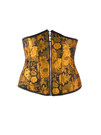 yellow pattern corset