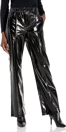 [BLANKNYC] Womens Vegan Leather with Elastic Waistband Pants at Amazon Women’s Clothing store