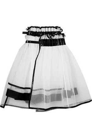 Designer asymmetric skirt