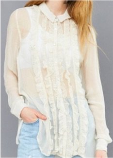 frilly blouse