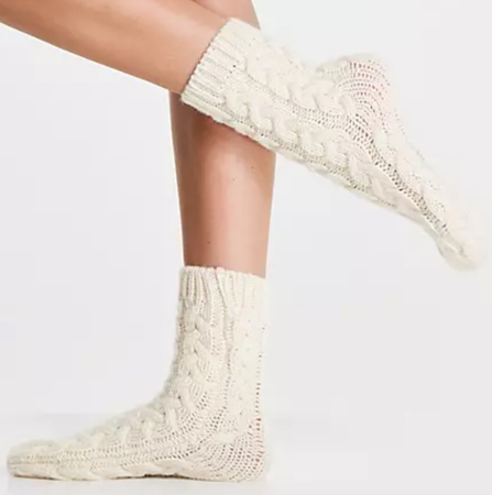 cable knit socks