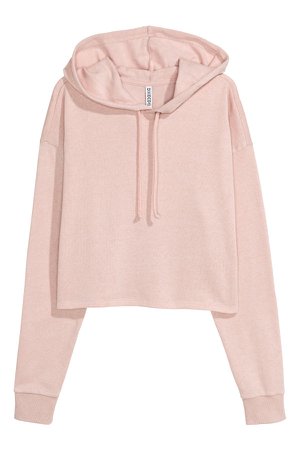 Cropped hooded top | Powder pink | LADIES | H&M ZA