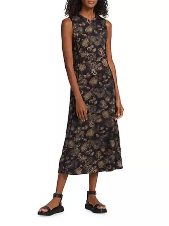 Shop Co Seashell Print Midi-Dress | Saks Fifth Avenue