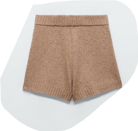 zara knitted shorts