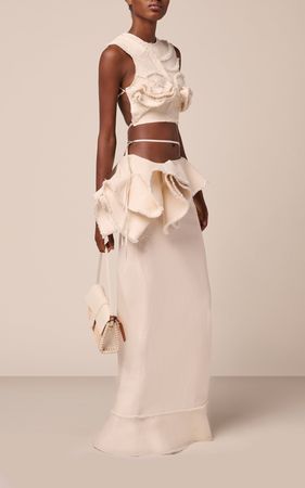 Artichaut Frayed Cotton Maxi Skirt By Jacquemus | Moda Operandi