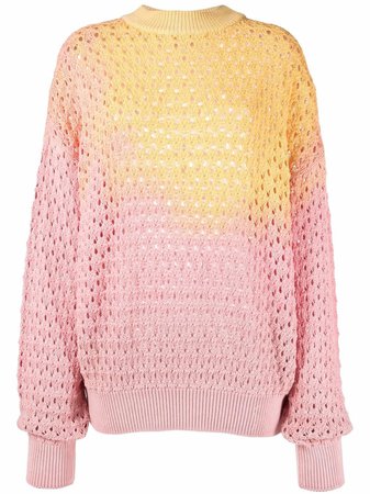 Shop The Attico gradient-effect oversized jumper with Express Delivery - FARFETCH