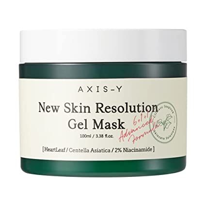 AXIS-Y New Skin Resolution Gel Mask 100ml / 3.38 fl. oz | Skincare Face Mask | Heartleaf | Niacinamide | Skin Soothing | Korean Skincare : Beauty & Personal Care