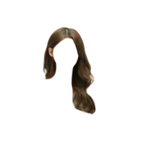 brown long curled hair