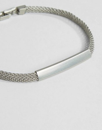 DesignB London chain id bracelet in silver | ASOS