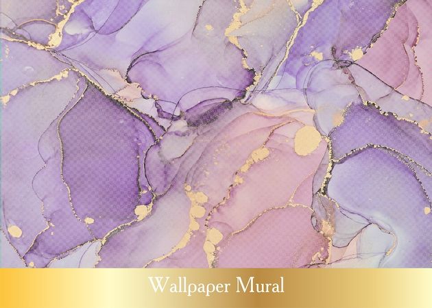 Purple Pastel Ombre Marble Wallpaper Peel & Stick Not Metalic - Etsy