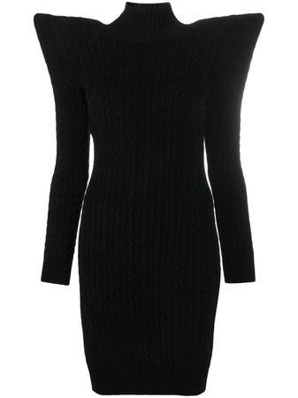 Balenciaga shoulder-pad detail dress black 641506T5152 - Farfetch