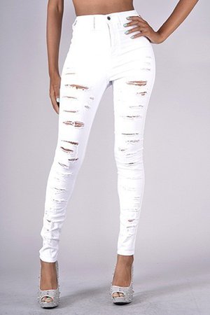 distressed white jeans - Google Search