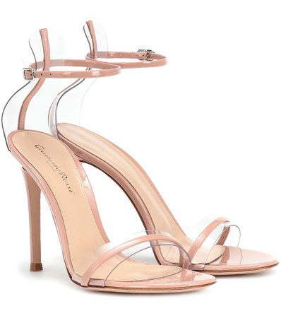 Gianvito Rossi - G-string leather sandals | Mytheresa