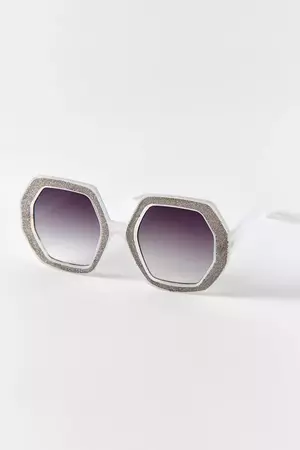 Meggie Oversized Hex Sunglasses | Urban Outfitters