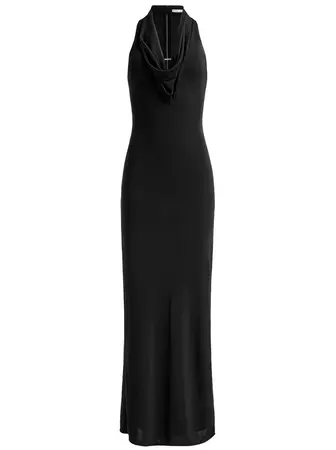 Electra Cowl Neck Maxi Dress In Black | Alice And Olivia