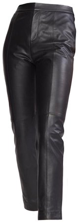 CYNTHIA ROWLEY Black Leather Pants