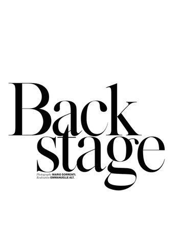 Back stage