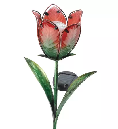 Solar Tulip Stake - Red/Green - The Old Farmer's General Store