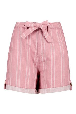 Striped Lined Shorts | boohoo