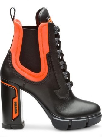 Womens Prada Boots | chunky lace-up boots Black/Orange ⋆ Killer Kitsch