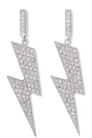 Isabel Marant | Flash silver-tone crystal earrings | NET-A-PORTER.COM