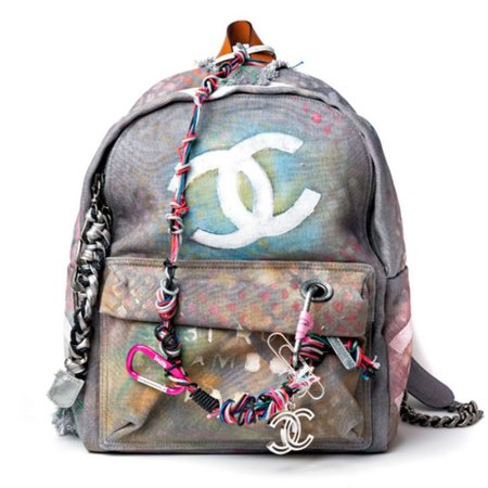chanel graffiti backpack