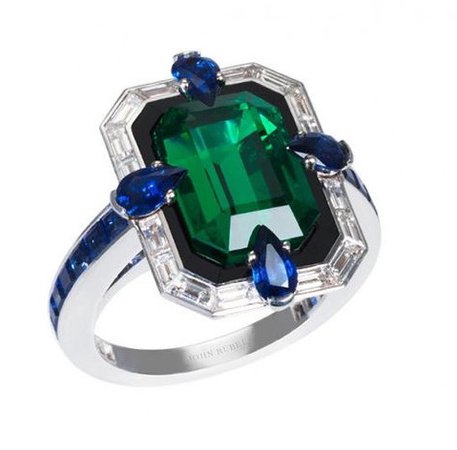 green blue ring