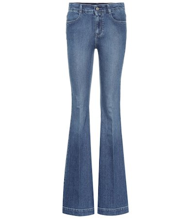 High-waisted bootcut jeans