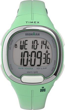 Amazon.com: Timex Women's TW5M35200 Ironman Transit 33mm Green/Silver-Tone Resin Strap Watch: Watches