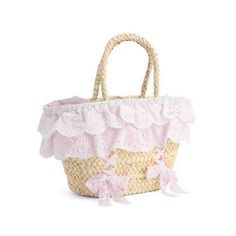 pink lace picnic basket