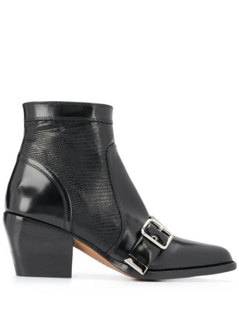 Chloé Buckle Detail Panelled Boots - Farfetch
