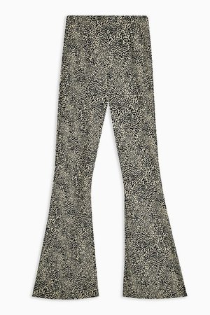 Leopard Print Crinkle Flare Pants | Topshop