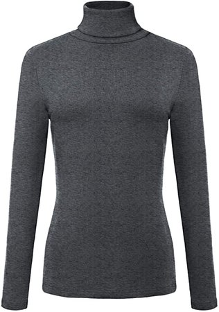 Urban CoCo Women's Solid Turtleneck Long Sleeve Sweatshirt at Amazon Women’s Clothing store