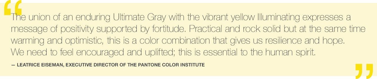 Pantone Color of the Year 2021 Ultimate Gray + Illuminating Yellow