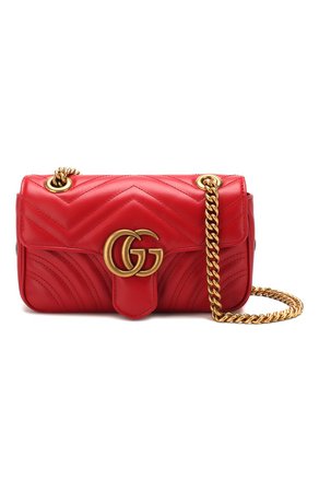 Женская красная сумка gg marmont mini GUCCI — купить за 120000 руб. в интернет-магазине ЦУМ, арт. 446744/DTDIT