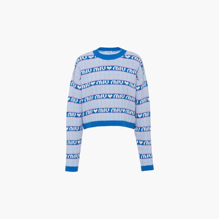Lambswool sweater Light blue | Miu Miu
