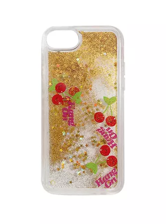 Hang On Cherry Glitter iPhone 7 Case