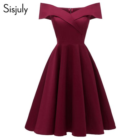 Sisjuly Women Autumn Dress Sexy Elegant Off Shoulder 2018 Cotton Elast – Cadeau Me