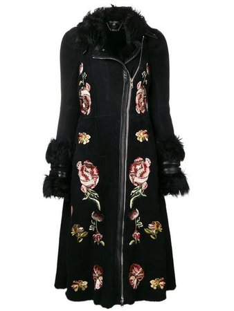 Alexander McQueen floral embroidered coat