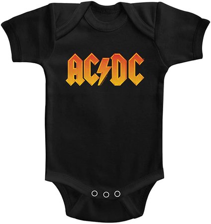 Amazon.com: Acdc - Unisex-Baby Solid Orange Onesie, Size: 6M, Color: Black: Clothing