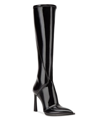 Fendi Patent Leather Pointed Toe Boots | Farfetch.com