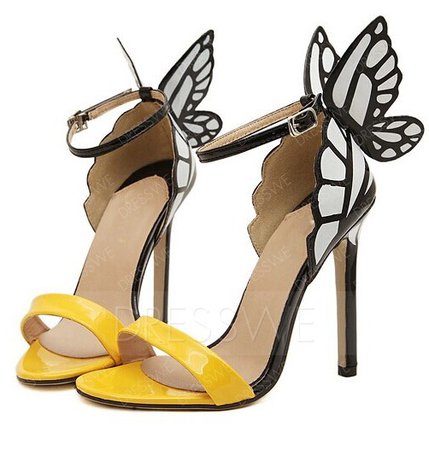 Beautiful Open Toe Stiletto Heel Butterfly Ankle Strap Sandals 10965671 - High Heel Sandals - Dresswe.Com