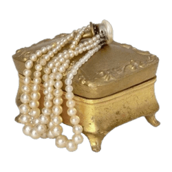 gold box of pearls