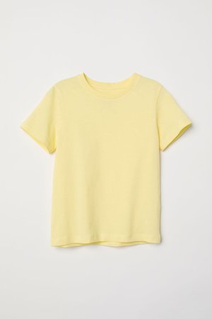 Cotton T-shirt - Light yellow - Kids | H&M CA