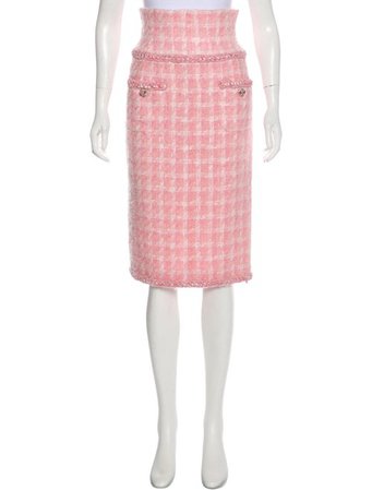 Chanel Tweed Knee-Length Skirt - Clothing - CHA299774 | The RealReal