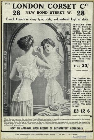 Vintage ladies corsets newspaper