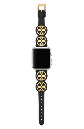 Tory Burch Miller Leather Band for Apple® Watch, 42mm/44mm | Nordstrom