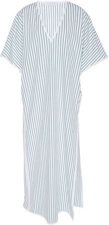 Marina Moscone Exclusive Striped Cotton-Voile Caftan
