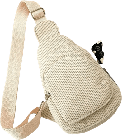 Corduroy sling bag