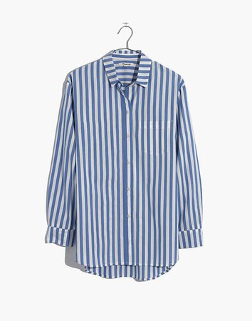 Oversized Ex-Boyfriend Shirt in Mullins Stripe blue